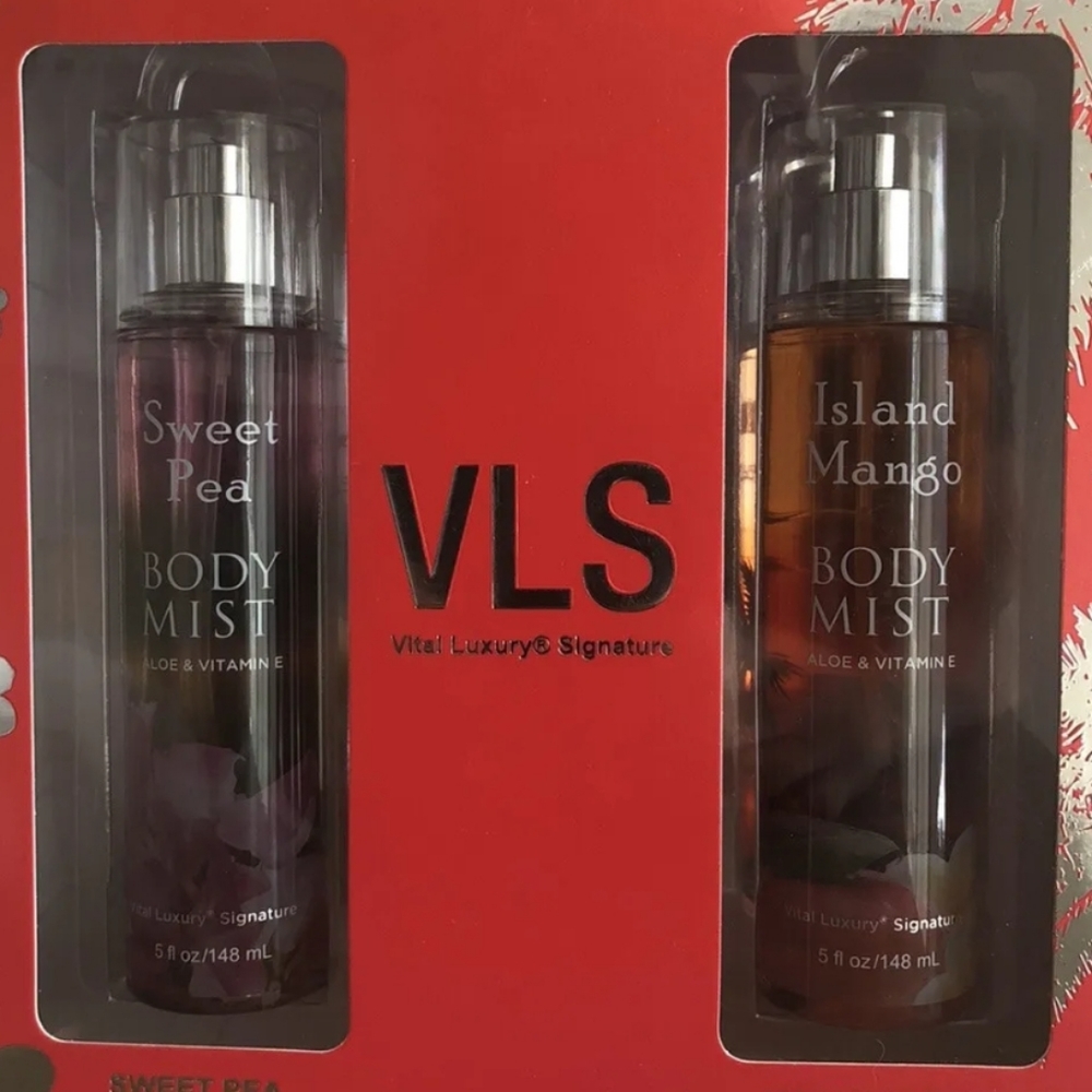 Vital Luxury Body Mist Set (Pea Flower, Island Mango), 5 Fl Oz Each, Pack of 2